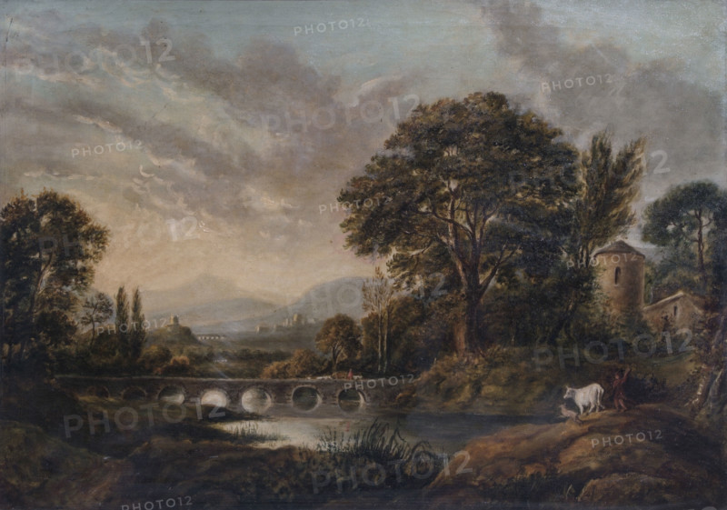 Landscape with a Bridge, late 18th century or early 19th century. Creator: Theophila Gwatkin.
