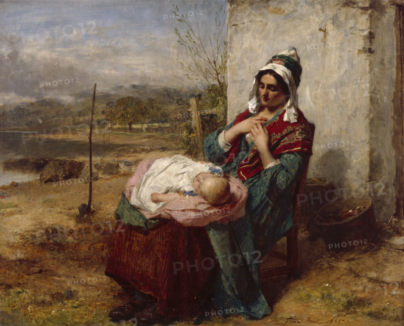 Ere Care Begins, 1865. Creator: Thomas Faed.