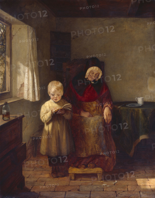 The Early Lesson, 1846. Creator: Thomas Webster.