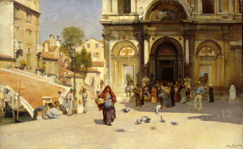 Il Campo SS Giovanni e Paolo, Venice, 1895. Creator: Henry Woods.