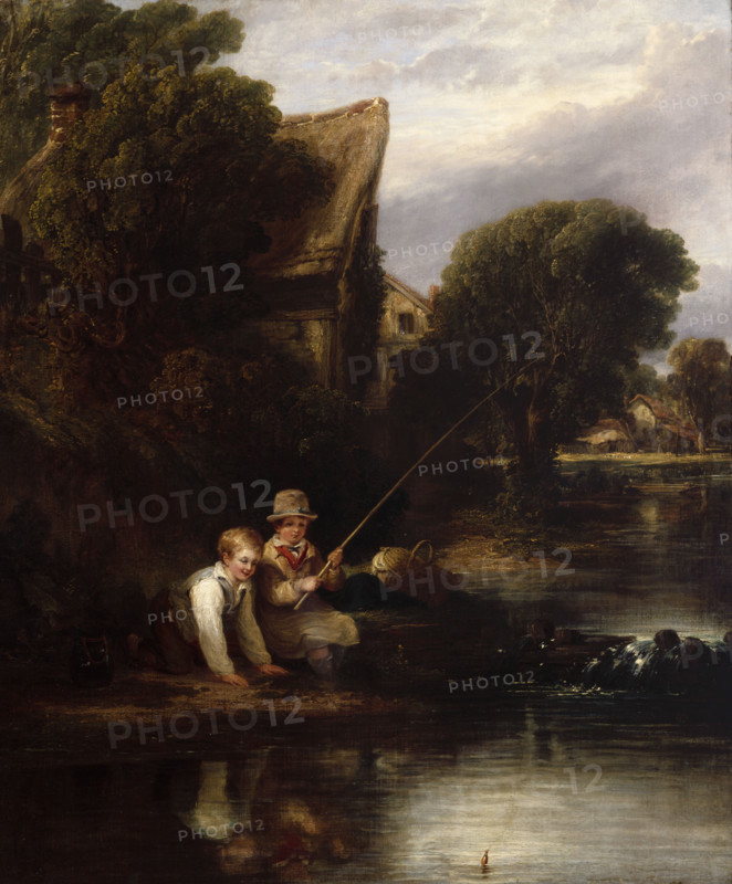 Young Anglers, 1820. Creator: William Collins.