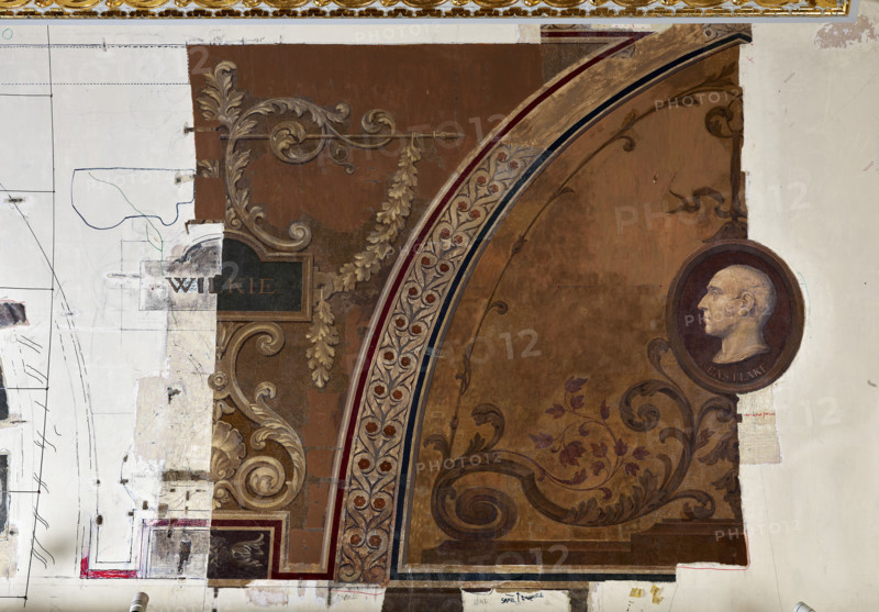 William Kent and John Diblee Crace's decorations to the cove of the Saloon Ceiling, c1891. Creators: John Dibblee Crace, William Kent.