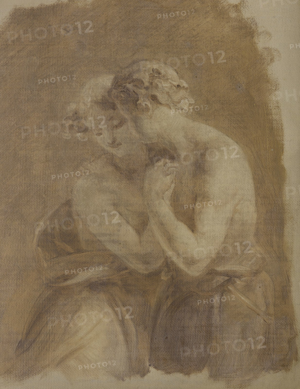 A couple embracing, c1823-1873. Creator: Edmund Thomas Parris.