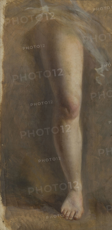 Oil sketch of a woman's leg, c1823-1873. Creator: Edmund Thomas Parris.