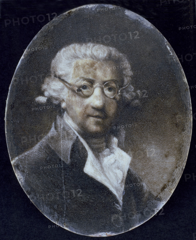 Ivory miniature of Joshua Reynolds, 1792. Creator: Sarah Erskine.
