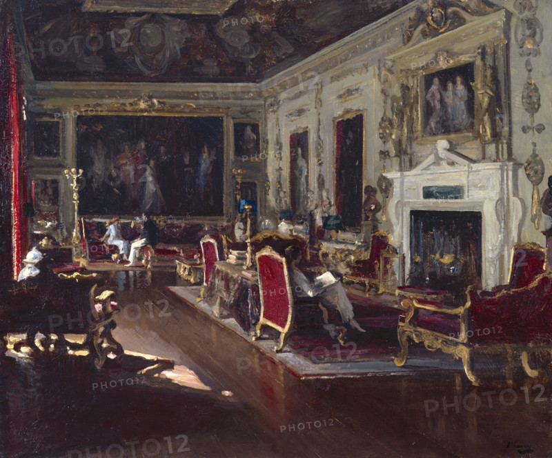 The Van Dyck Room, Wilton, 1920. Creator: Sir John Lavery.