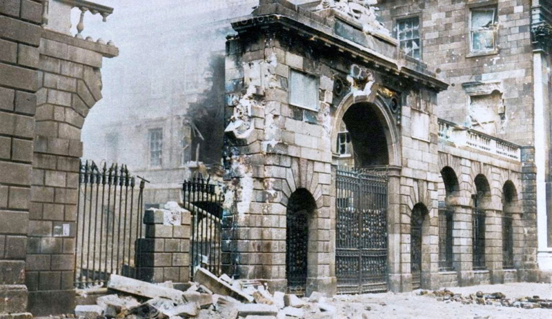 The Four Courts bombarded, Dublin, Ireland, July 1922 (1935).  Creator: Unknown.