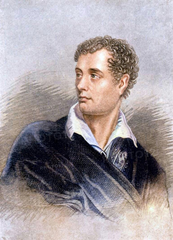 Lord Byron, Anglo-Scottish poet, (1912).  Creator: Unknown.