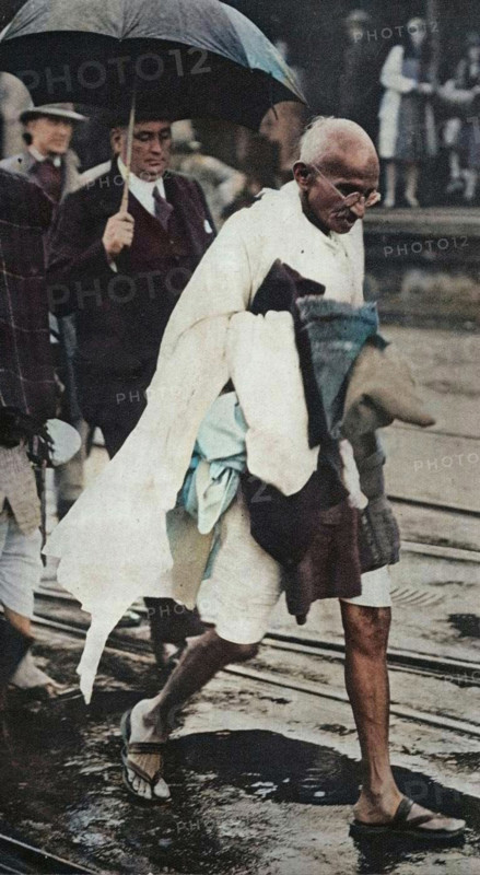 'Gandhi in London', 1930, (1938). Creator: Unknown.