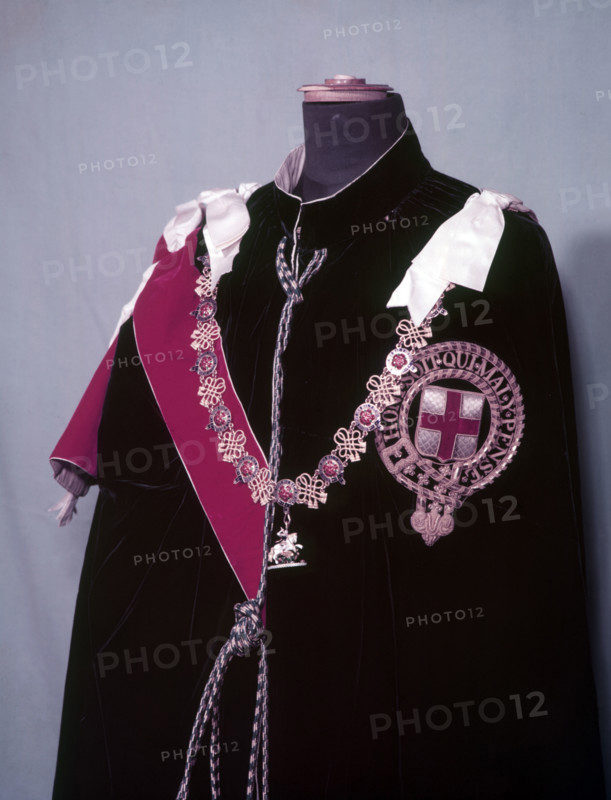 The insignia and robes of The Order of the Garter, 1953.  Creator: Arthur Charles Kirby Ware.