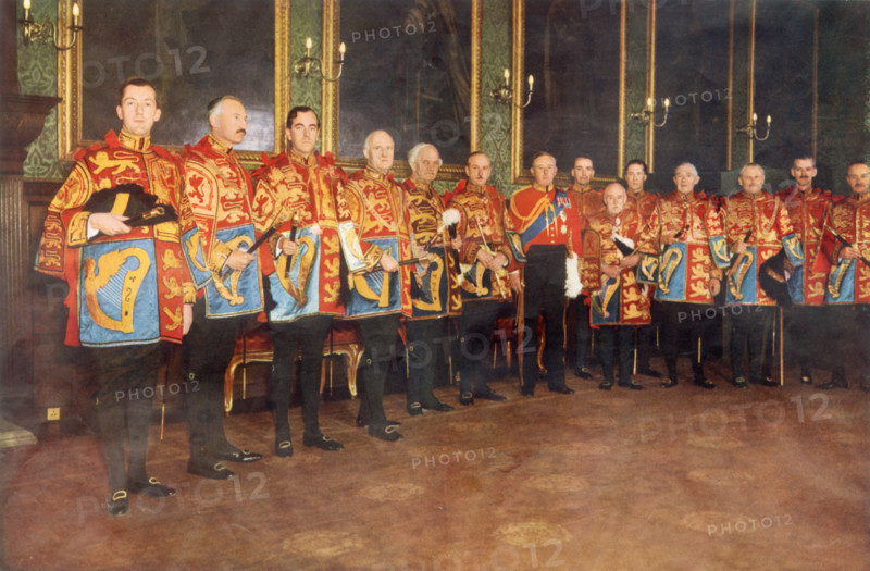 Heralds at St. James's Palace, London, 1953.  Creator: Arthur Charles Kirby Ware.