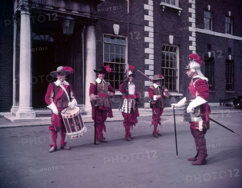 Drummer, pikeman, pioneer, musketeer, officer, Honourable Artillery Company, London, c1955. Creator: Arthur Charles Kirby Ware.