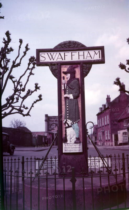 Village sign at Swaffham, Norfolk, c1955-1965. Creator: Arthur Charles Kirby Ware.