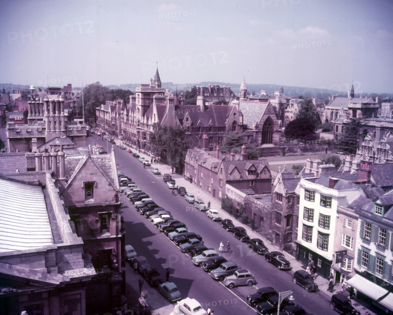 View from the Sheldonian Theatre, Oxford, c1955. Broad St., Balliol, St. John's and Trinity colleges Creator: Arthur Charles Kirby Ware.