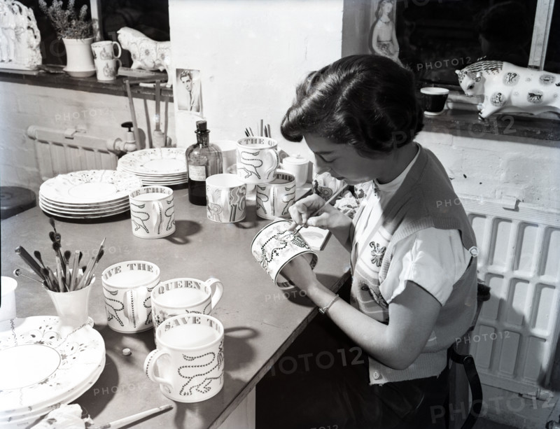 Wedgwood pottery production, Staffordshire, c1953. Creator: Arthur Charles Kirby Ware.