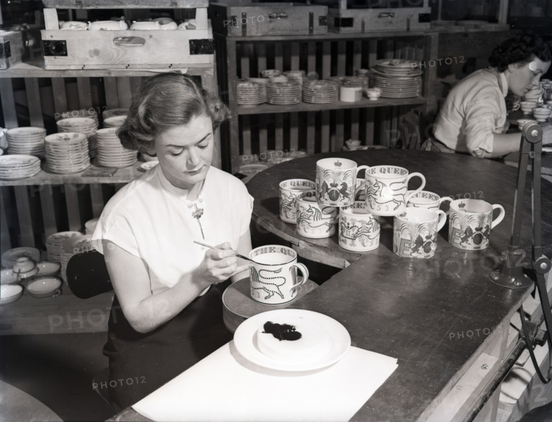 Wedgwood pottery production, Staffordshire, c1953. Creator: Arthur Charles Kirby Ware.