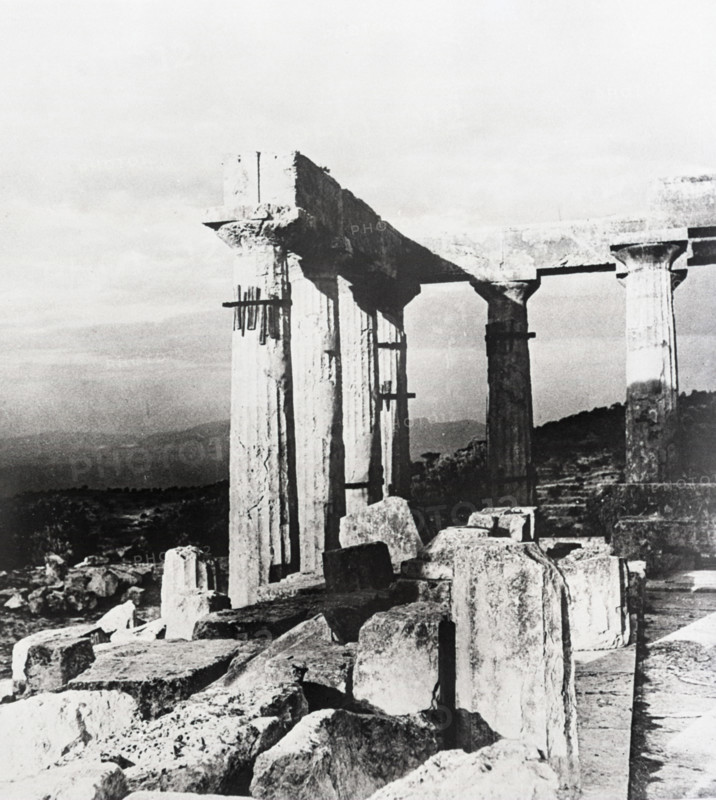 Temple of Aphaena [sic], Aegina, Greece, c1955.  Creator: Arthur Charles Kirby Ware.