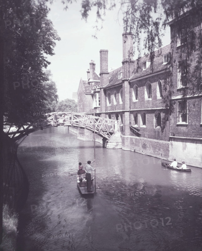 Punting on 'The Backs' at Cambridge, c1955. Creator: Arthur Charles Kirby Ware.