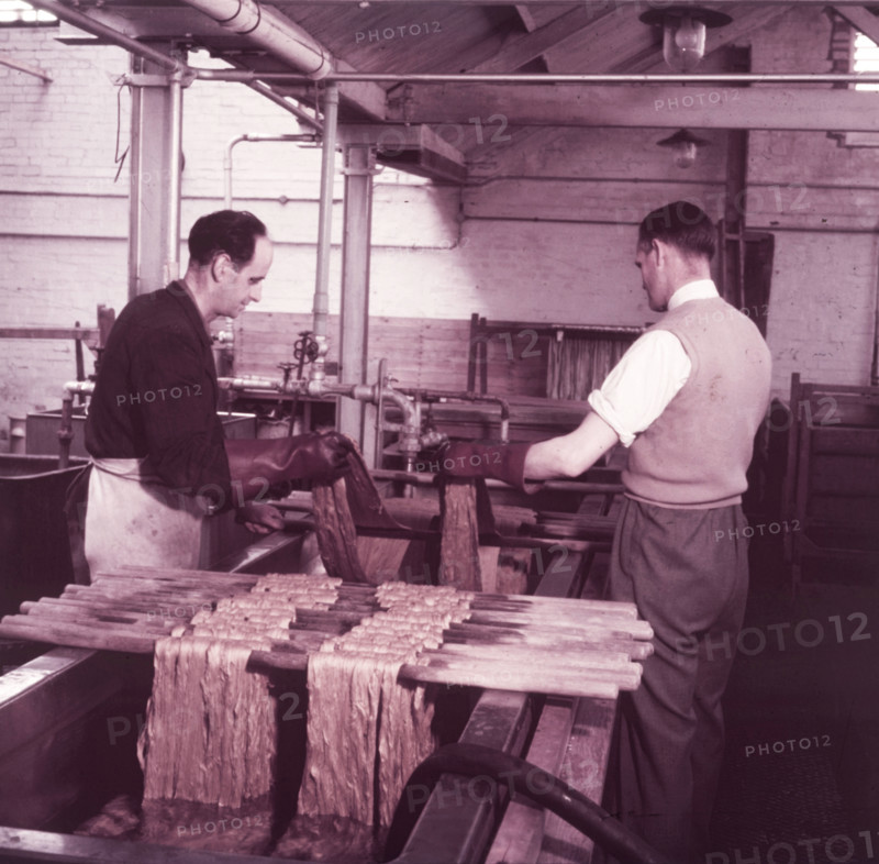 Preparing and dyeing material for the coronation robe, Braintree, Essex, c1953.  Creator: Arthur Charles Kirby Ware.