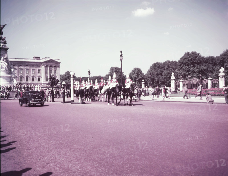 Horse Guards at Buckingham Palace, London, c1955. Creator: Arthur Charles Kirby Ware.