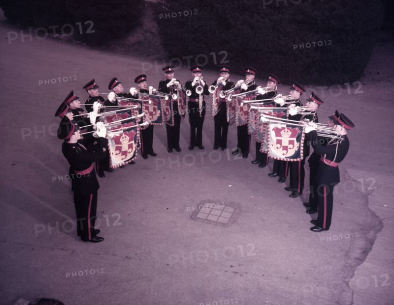 Kneller Hall trumpeters, London, c1953.  Creator: Arthur Charles Kirby Ware.