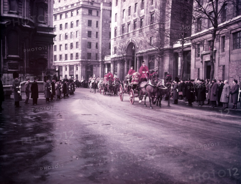 State coaches passing Bush House, Aldwych, London, c1952. Creator: Arthur Charles Kirby Ware.
