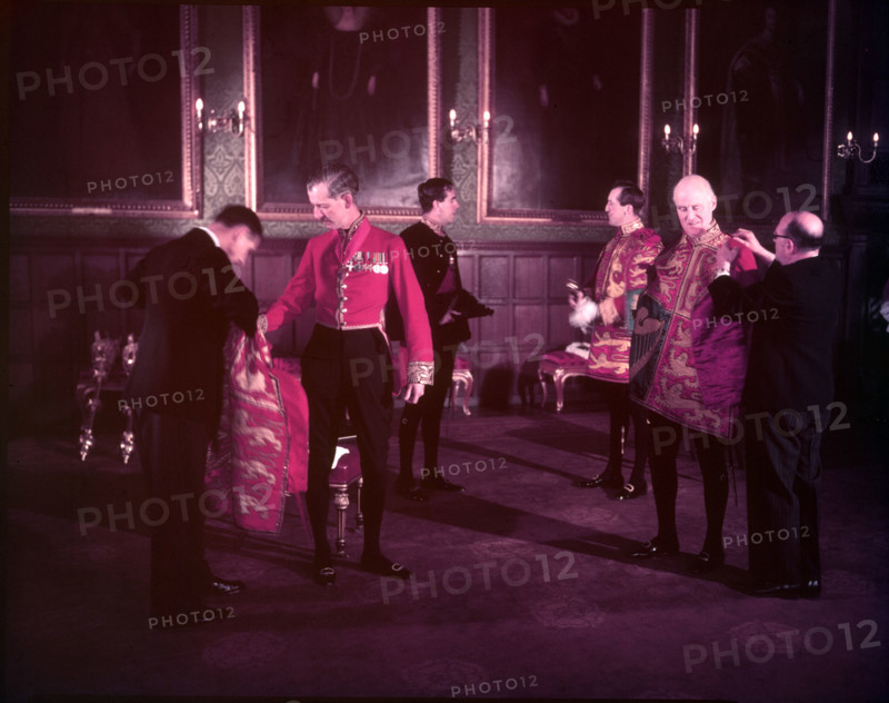 Heralds robing at St. James's Palace, London, 1953.  Creator: Arthur Charles Kirby Ware.
