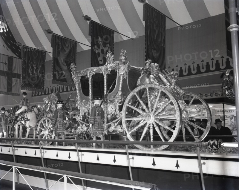 The Gold State Coach on display, London, c1953.  Creator: Arthur Charles Kirby Ware.