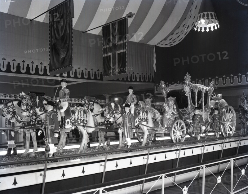 The Gold State Coach on display, London, c1953. Creator: Arthur Charles Kirby Ware.