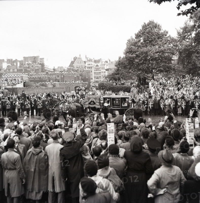 Coronation of Queen Elizabeth II, London, 2 June 1953.  Creator: Arthur Charles Kirby Ware.