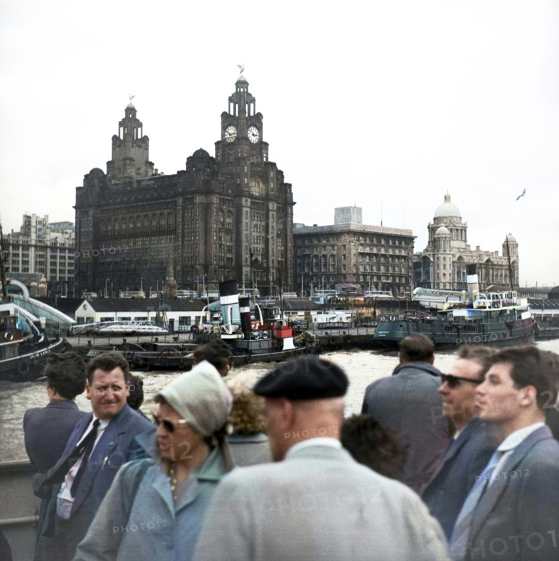 Liver Building and Port of Liverpool Building, Liverpool, c1955. Creator: Arthur Charles Kirby Ware.