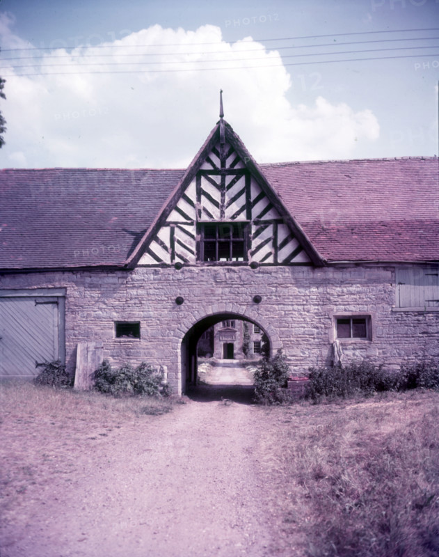Gateway at Salford Priors, Worcestershire, c1955. Creator: Arthur Charles Kirby Ware.