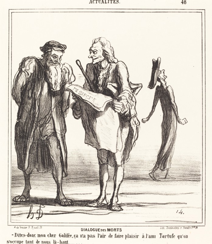 Dialogue des morts, 1867. Creator: Honore Daumier.