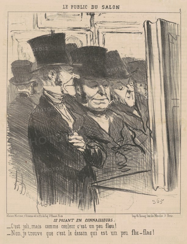 Se posant en connaisseurs, 1852. Creator: Honore Daumier.