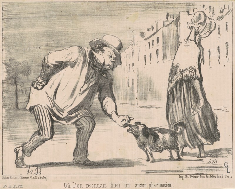 Où l'on reconnait bien un ancien pharmacien, 19th century. Creator: Honore Daumier.