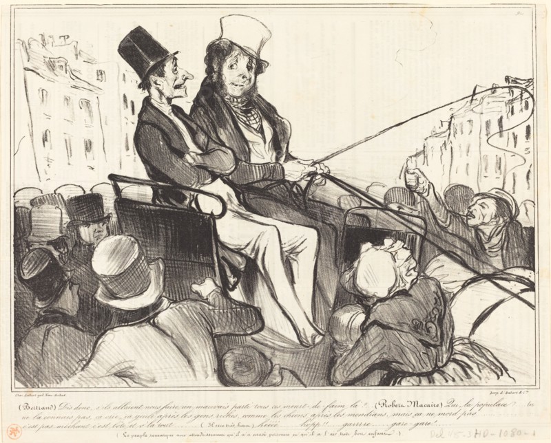 Bertrand, dis donc, s'ils allaient nous faire..., 1838. Creator: Honore Daumier.