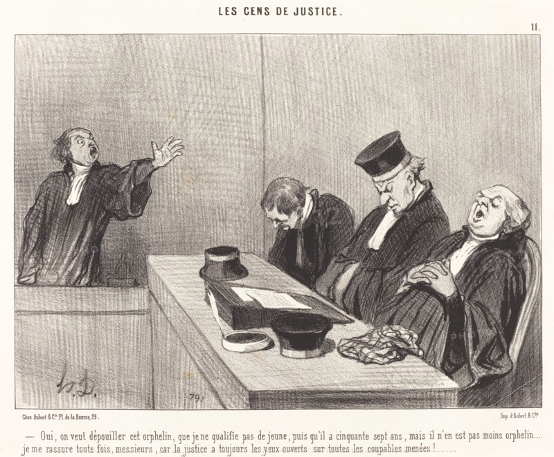 Oui, on veut dépouiller cet orphelin..., 1845. Creator: Honore Daumier.