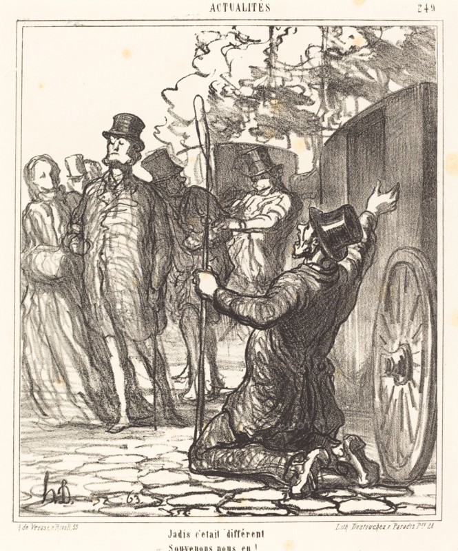 Jadis c'était différent, 1867. Creator: Honore Daumier.