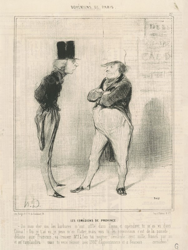 Les comédiens de province, 1842.  Creator: Honore Daumier.