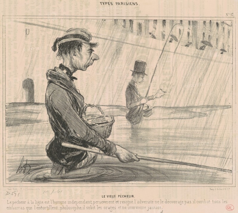 Le vieux pécheur, 1839.  Creator: Honore Daumier.