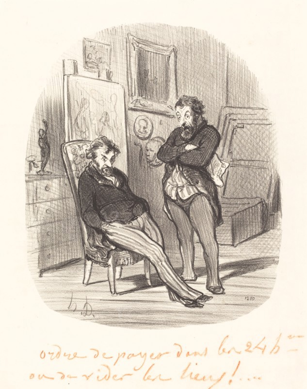 Inconvénient d'envoyer un mauvais tableau à l'exposition, 1848. Creator: Honore Daumier.