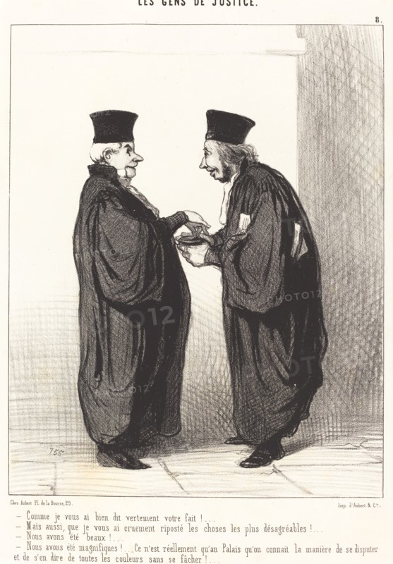 Comme je vous ai bien dit vertement votre fait!, 1845. Creator: Honore Daumier.