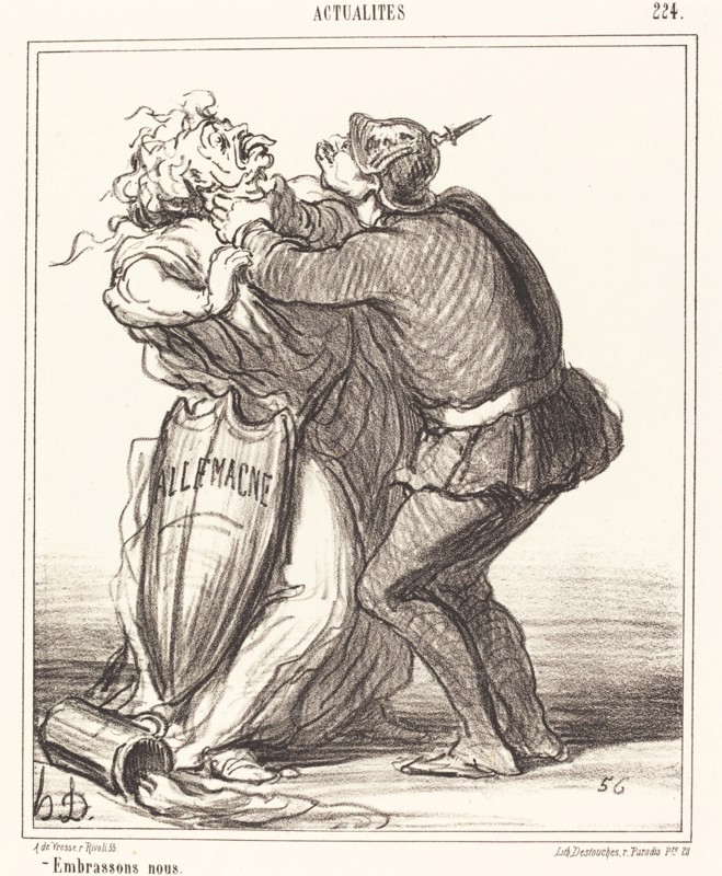 Embrassons nous, 1867. Creator: Honore Daumier.