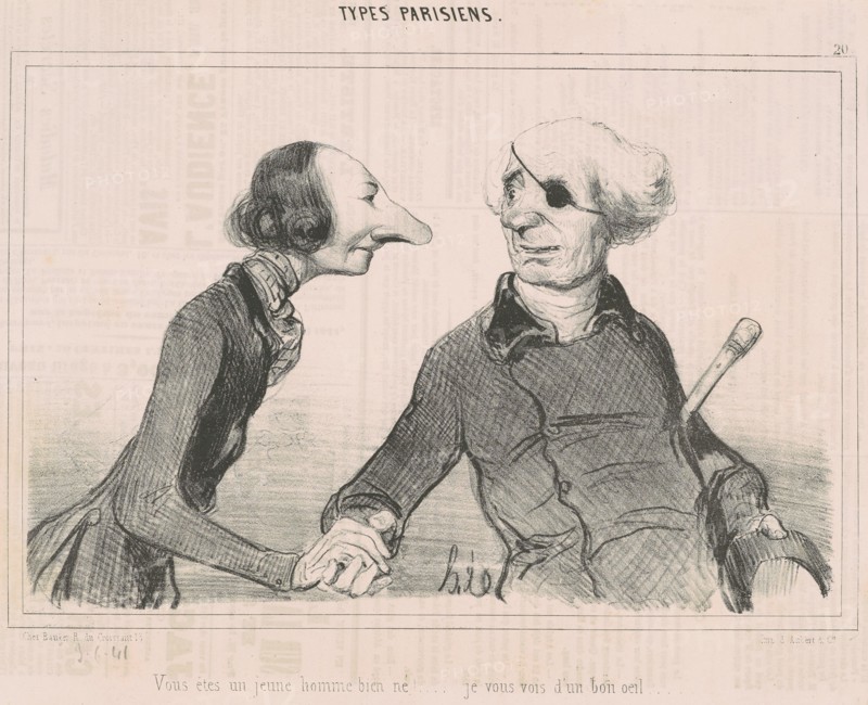 Vous êtes un jeune homme bien né!...je vous vois d'un bon oeil....., c1840. Creator: Honore Daumier.