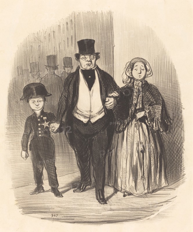 Un Jeune homme qui est l'espoir... de la famille Badinguet, 1846. Creator: Honore Daumier.