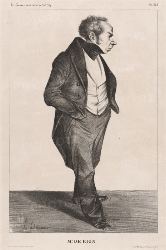 M. de Rigny, 1833. Creator: Honore Daumier.