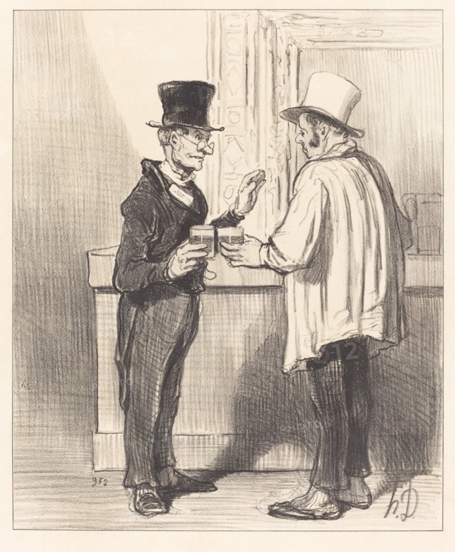 Un défenseur en Justice de Paix causant affaires dans son cabinet habituel, 1846. Creator: Honore Daumier.