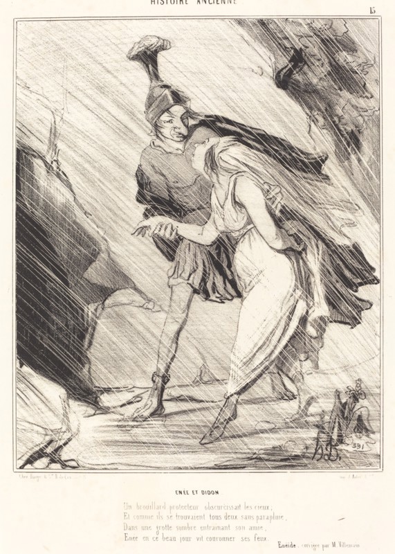 Enée et Didon, 1842. Creator: Honore Daumier.
