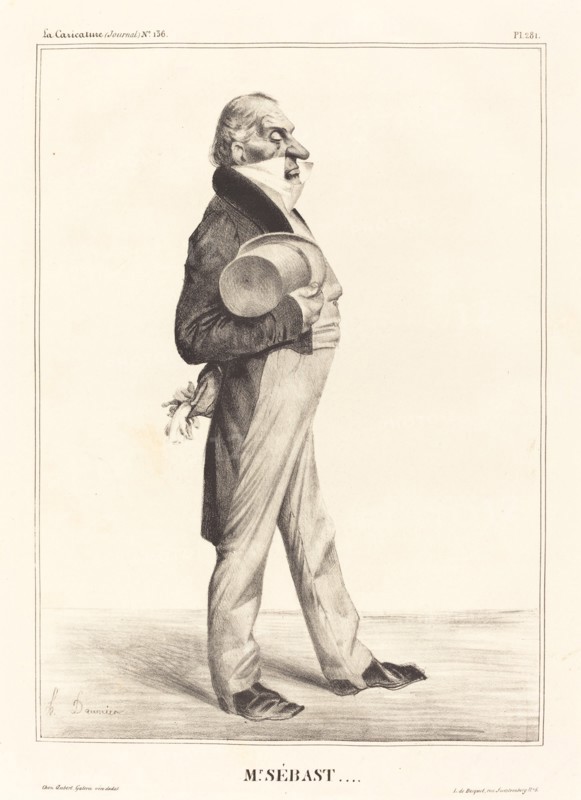 Mr. Sébast..., 1833. Creator: Honore Daumier.