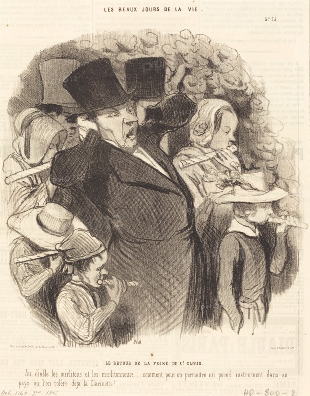 Le retour de la foire de St. Cloud, 1845.  Creator: Honore Daumier.